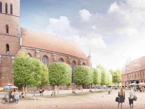 Visualisierung eines Teils der Innenstadt von Hannover.